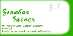 zsombor vainer business card